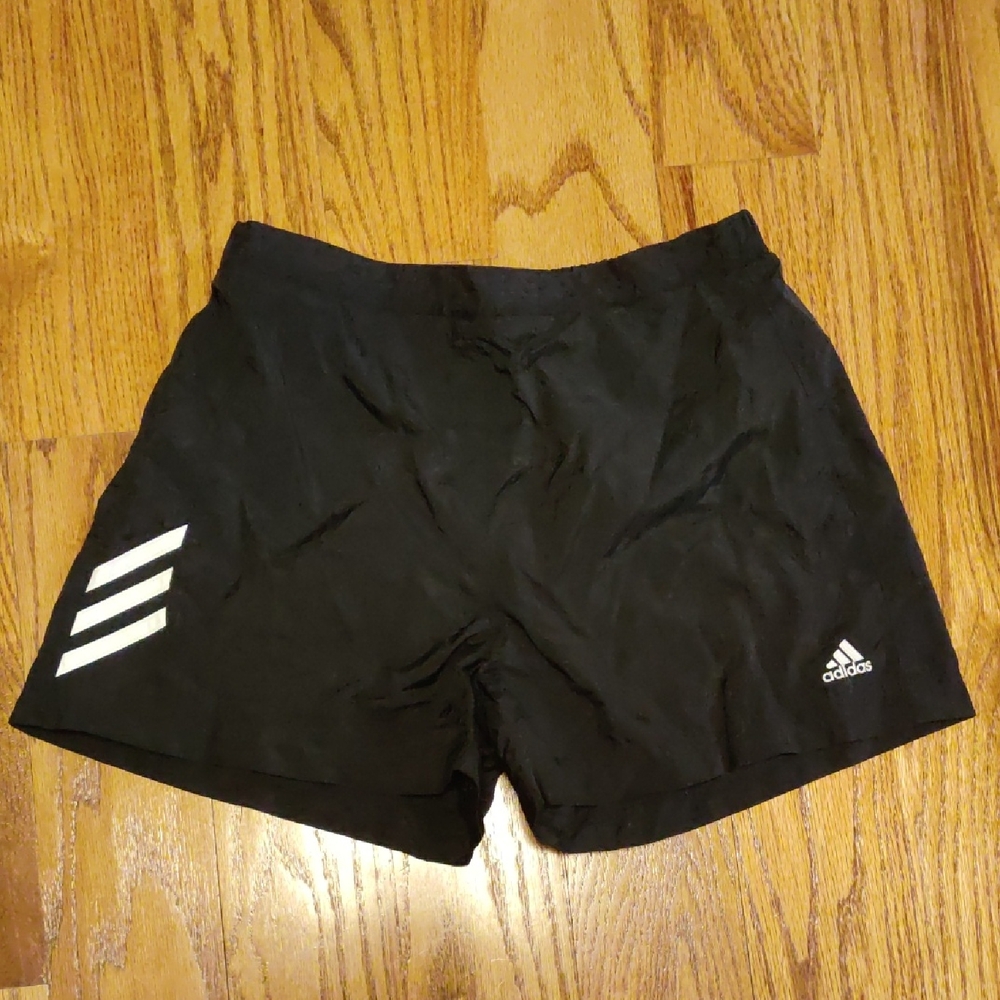 Adidas Black Nylon Athletic Shorts